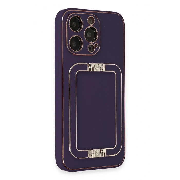 iPhone 13 Pro Max Kılıf Coco Elit Kapak - Derin Mor