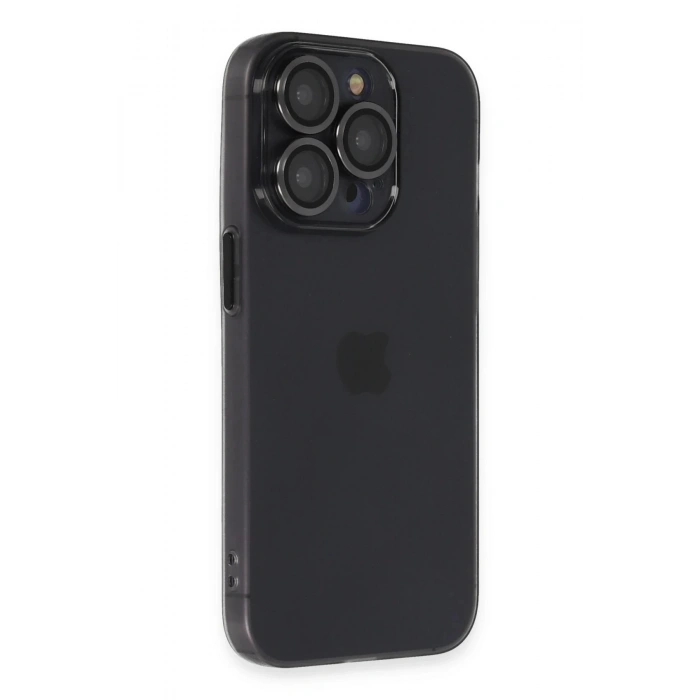 iPhone 13 Pro Max Kılıf Luko Lens Silikon - Siyah