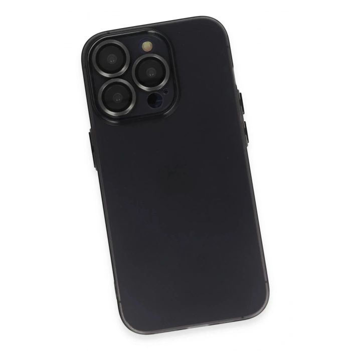 iPhone 13 Pro Max Kılıf Luko Lens Silikon - Siyah