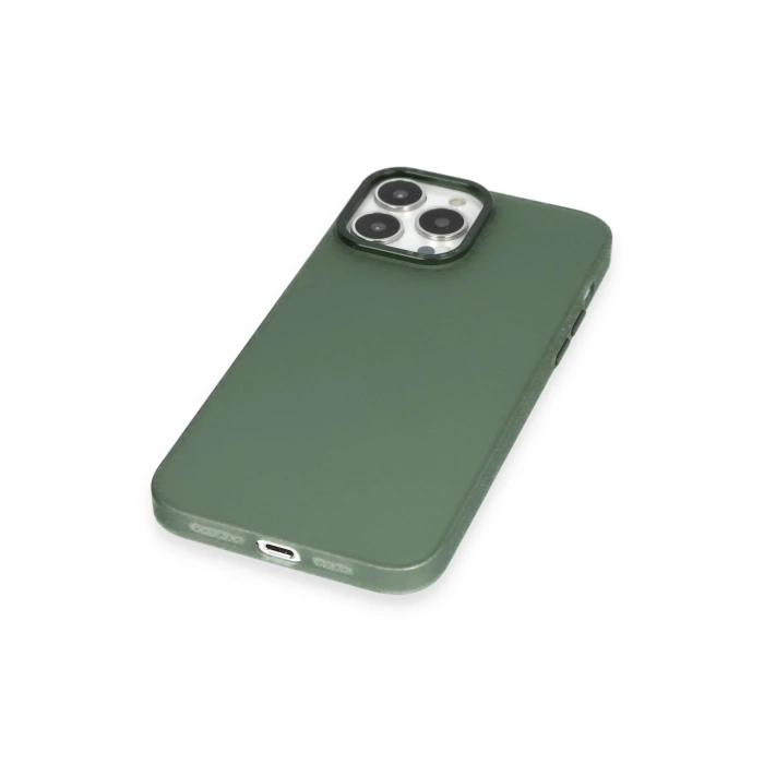 iPhone 13 Pro Max Kılıf Modos Metal Kapak - Koyu Yeşil