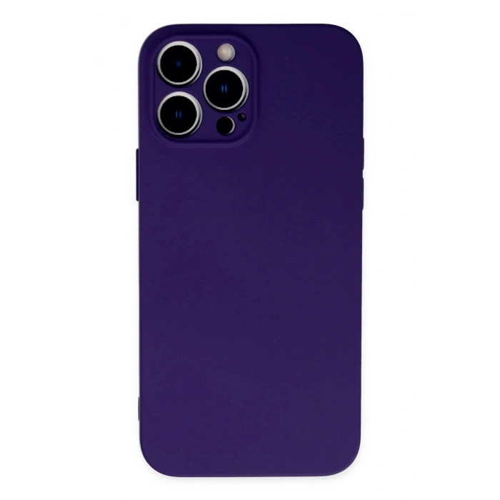 iPhone 13 Pro Max Kılıf Nano içi Kadife Silikon - Mor
