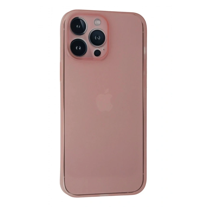 iPhone 13 Pro Max Kılıf PP Ultra İnce Kapak - Pembe