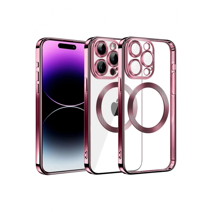 iPhone 13 Pro Max Kılıf Slot Silikon - Rose Gold