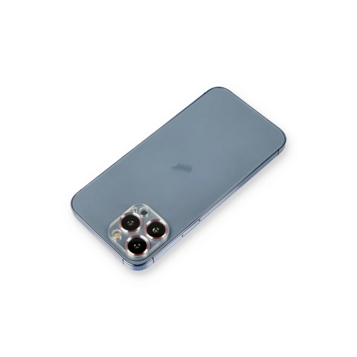 iPhone 13 Pro Max Metal Kamera Lens Koruma Cam - Mor