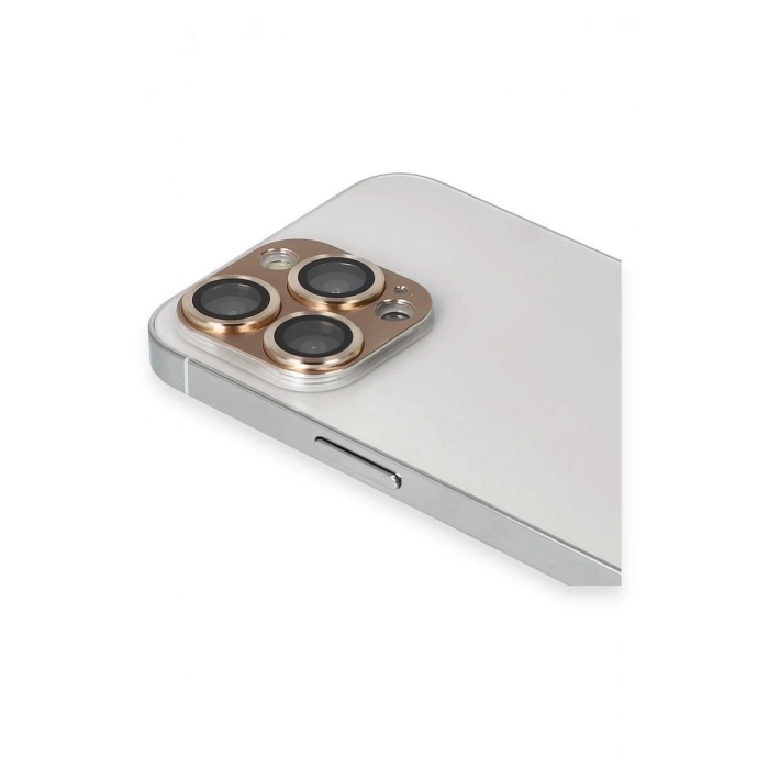 iPhone 13 Pro Max Pers Alüminyum Kamera Lens - Gold