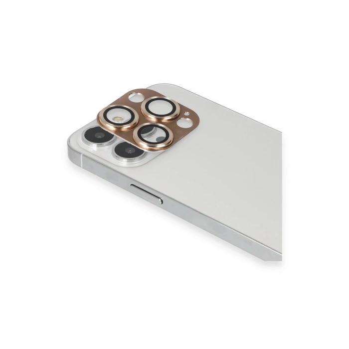 iPhone 13 Pro Max Pers Alüminyum Kamera Lens - Gold