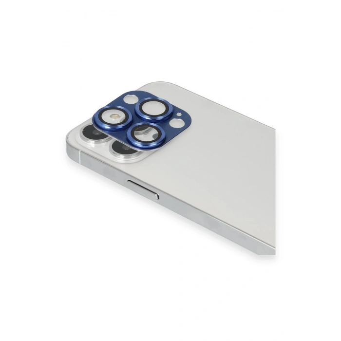 iPhone 13 Pro Max Pers Alüminyum Kamera Lens - Lacivert