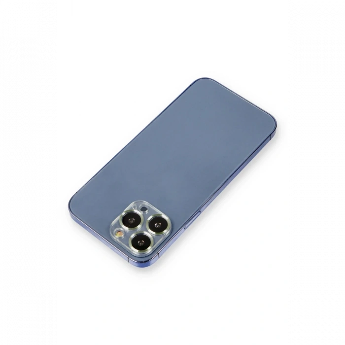 iPhone 13 Pro Metal Kamera Lens Koruma Cam - Açık Yeşil