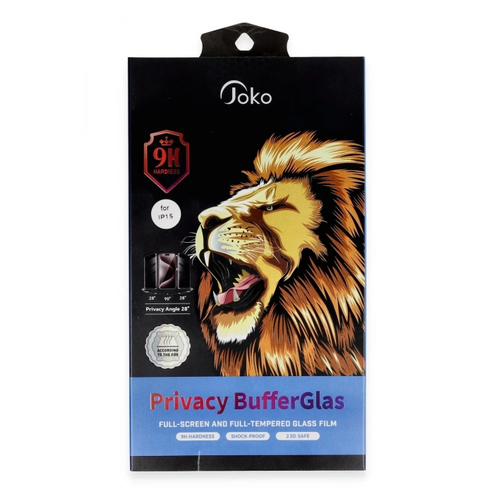 iPhone 14 Buffer Hayalet Cam Ekran Koruyucu - Siyah