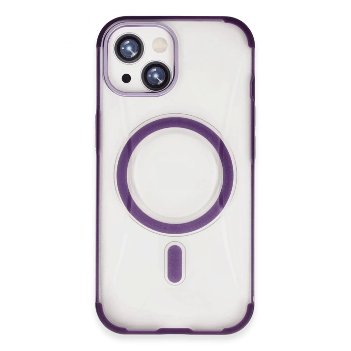 iPhone 14 Hilton Magsafe Kapak - Derin Mor