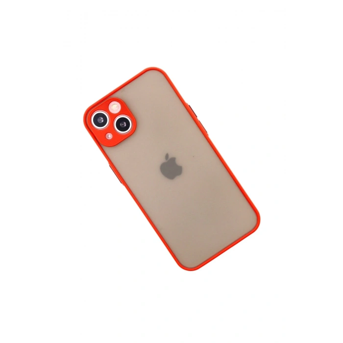 iPhone 14 Kılıf Montreal Silikon Kapak - Kırmızı