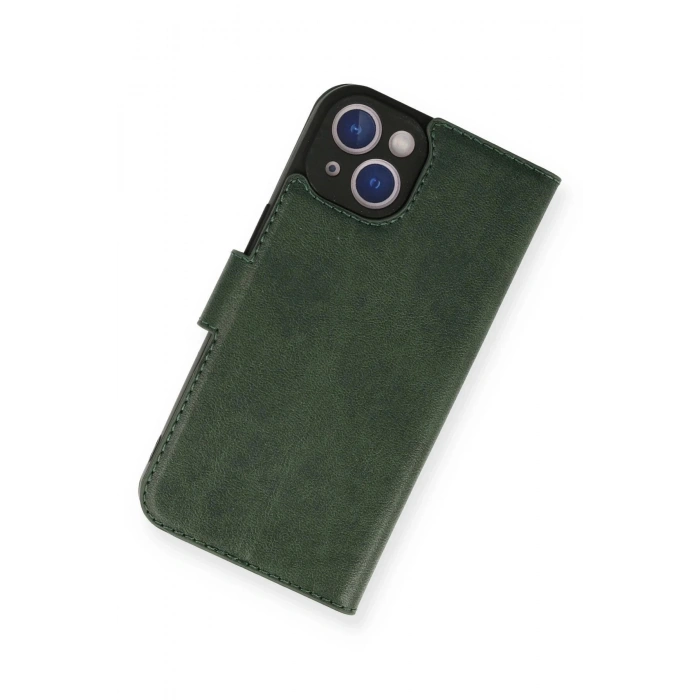 iPhone 14 Kılıf Trend S Plus Kapaklı Kılıf - Yeşil