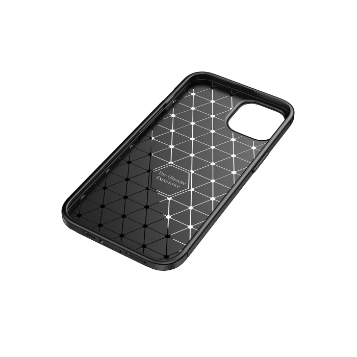 iPhone 14 Plus Kılıf Auto Focus Karbon Kapak - Siyah