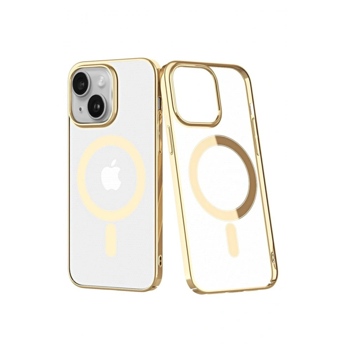 iPhone 14 Plus Kılıf Element Magneticsafe Sert Kapak - Gold