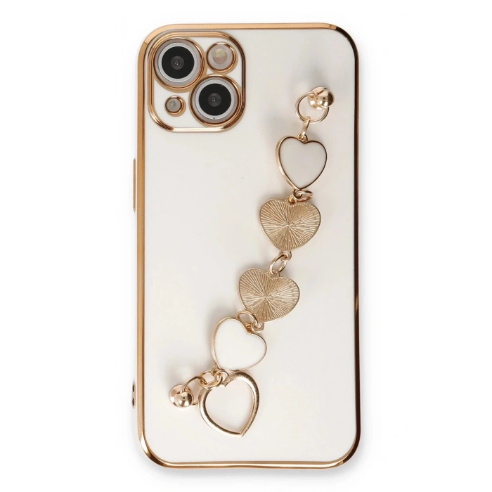 iPhone 14 Plus Kılıf Esila Silikon - Beyaz