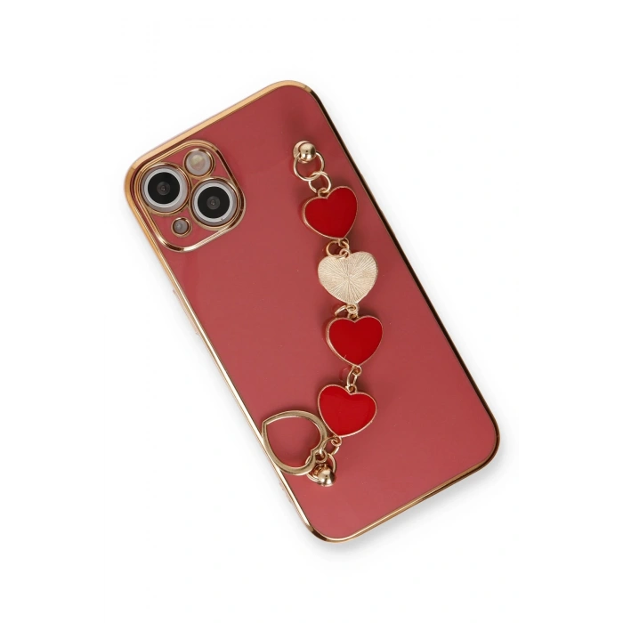 iPhone 14 Plus Kılıf Esila Silikon - Kırmızı