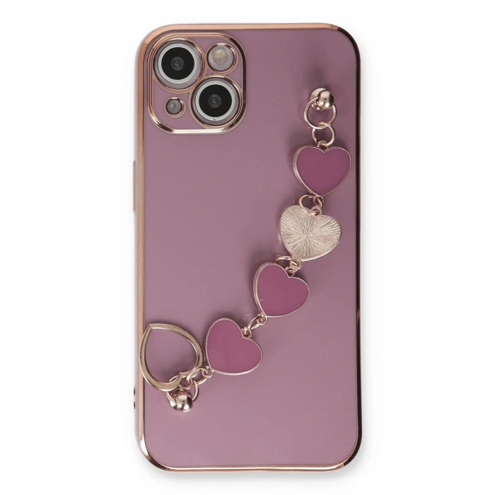 iPhone 14 Plus Kılıf Esila Silikon - Mor