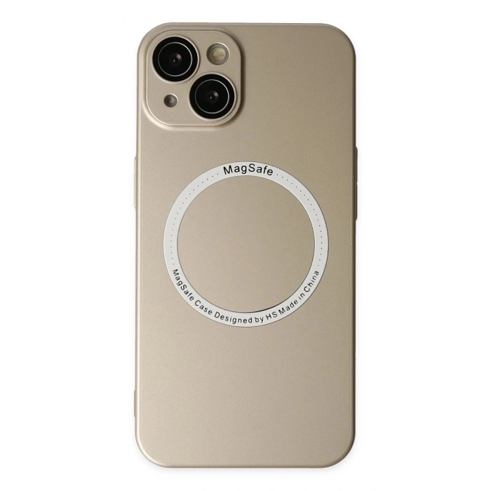 iPhone 14 Plus Kılıf Jack Magneticsafe Lens Silikon - Gold