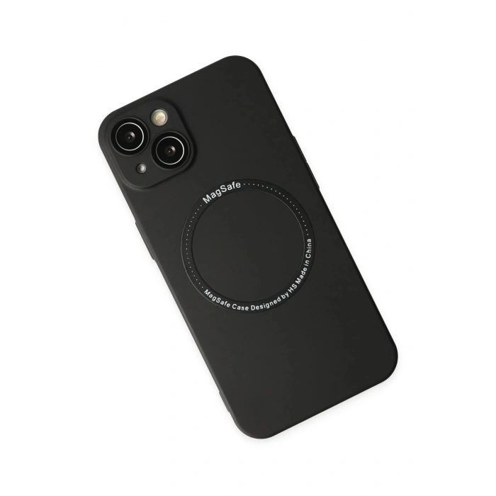 iPhone 14 Plus Kılıf Jack Magneticsafe Lens Silikon - Siyah
