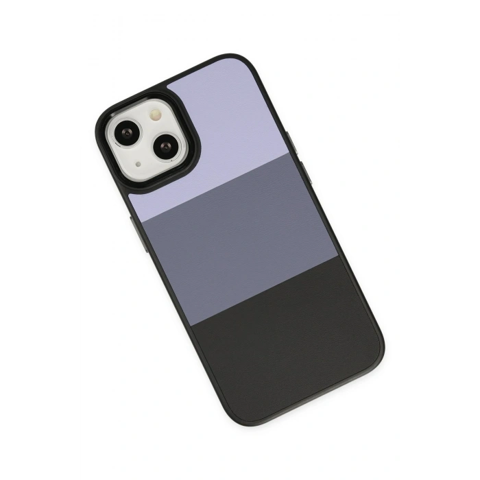 iPhone 14 Plus Kılıf King Kapak - Lila-Siyah