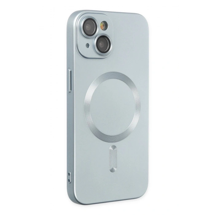 iPhone 14 Plus Kılıf Moshi Lens Magneticsafe Silikon - Sierra Blue