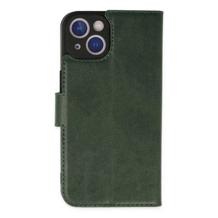 iPhone 14 Plus Kılıf Trend S Plus Kapaklı Kılıf - Yeşil