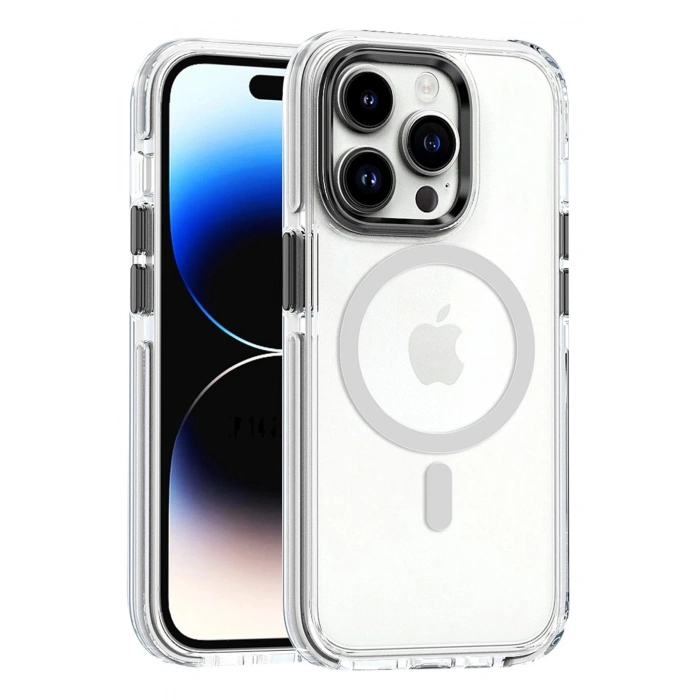 iPhone 14 Pro Bella Magsafe Kapak - Gri