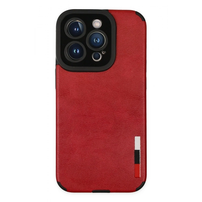 iPhone 14 Pro Kılıf Loop Deri Silikon - Kırmızı