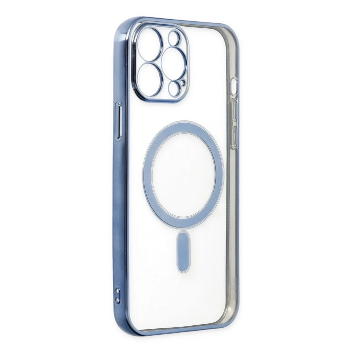 iPhone 14 Pro Kılıf Magneticsafe Lazer Silikon - Sierra Blue