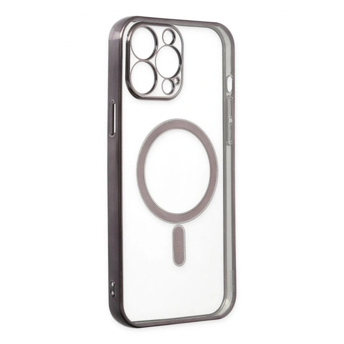 iPhone 14 Pro Kılıf Magneticsafe Lazer Silikon - Siyah