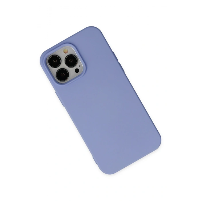 iPhone 14 Pro Kılıf Nano içi Kadife Silikon - Lila