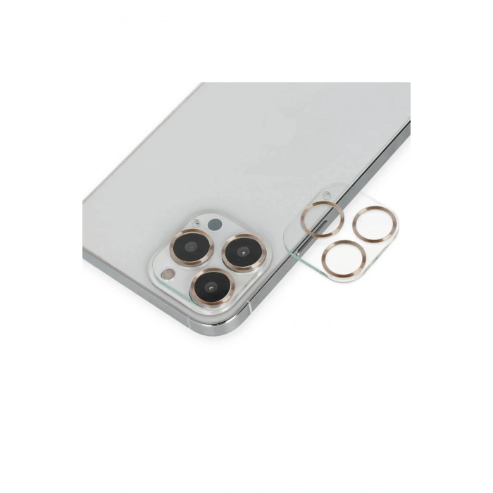 iPhone 14 Pro Max Band Metal Kamera Lens - Gold