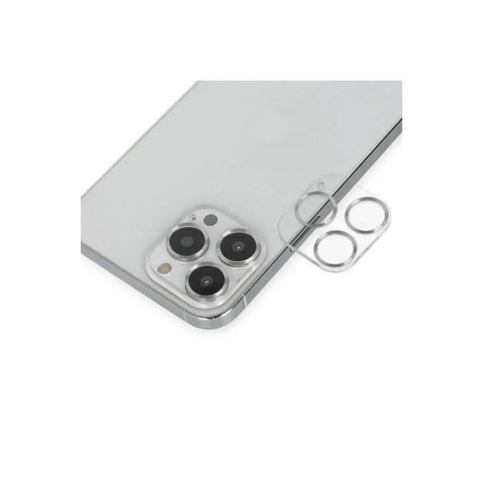 iPhone 14 Pro Max Band Metal Kamera Lens - Gümüş