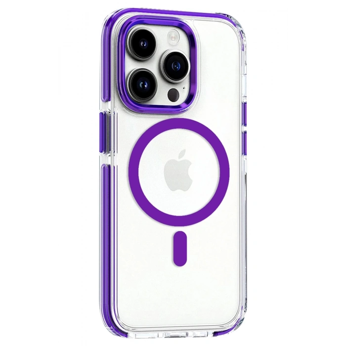 iPhone 14 Pro Max Bella Magsafe Kapak - Derin Mor