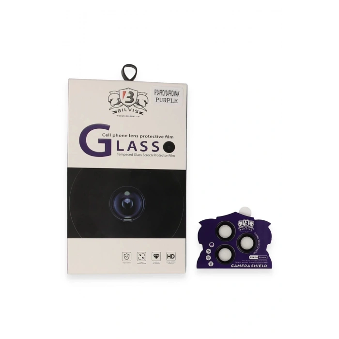 iPhone 14 Pro Max Bilvis Titan Kamera Lens - Derin Mor