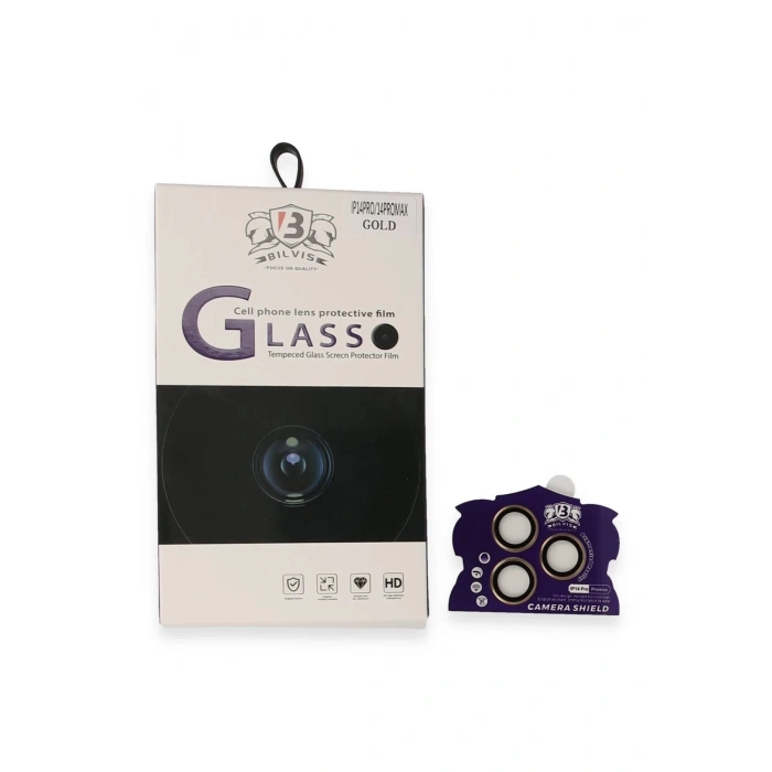 iPhone 14 Pro Max Bilvis Titan Kamera Lens - Gold