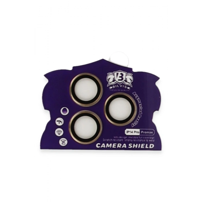 iPhone 14 Pro Max Bilvis Titan Kamera Lens - Gold