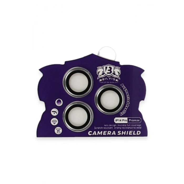 iPhone 14 Pro Max Bilvis Titan Kamera Lens - Gümüş