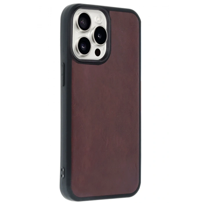 iPhone 14 Pro Max Kılıf Aras Deri Kapak - Bordo