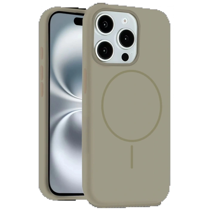iPhone 14 Pro Max Kılıf Jully Magsafe Kapak - Çöl Titanyum