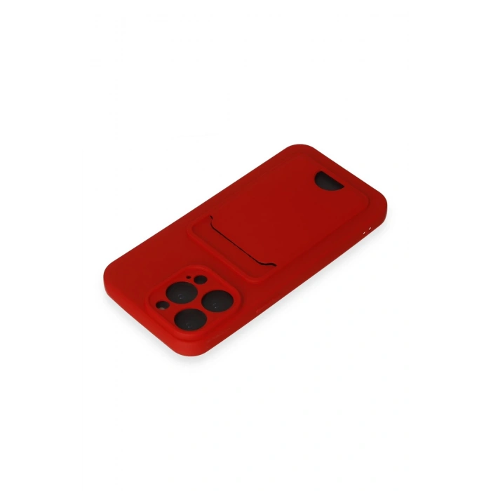 iPhone 14 Pro Max Kılıf Kelvin Kartvizitli Silikon - Kırmızı