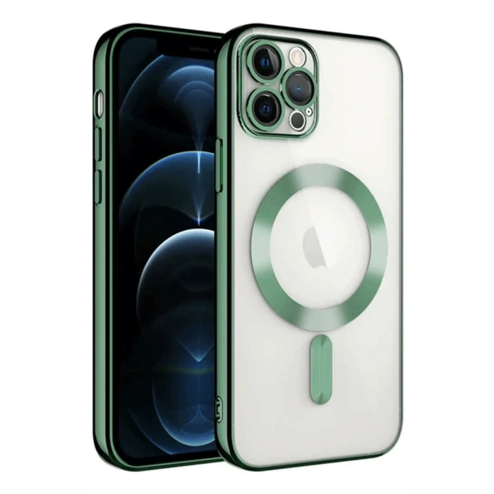 iPhone 14 Pro Max Kılıf Kross Magneticsafe Kapak - Koyu Yeşil