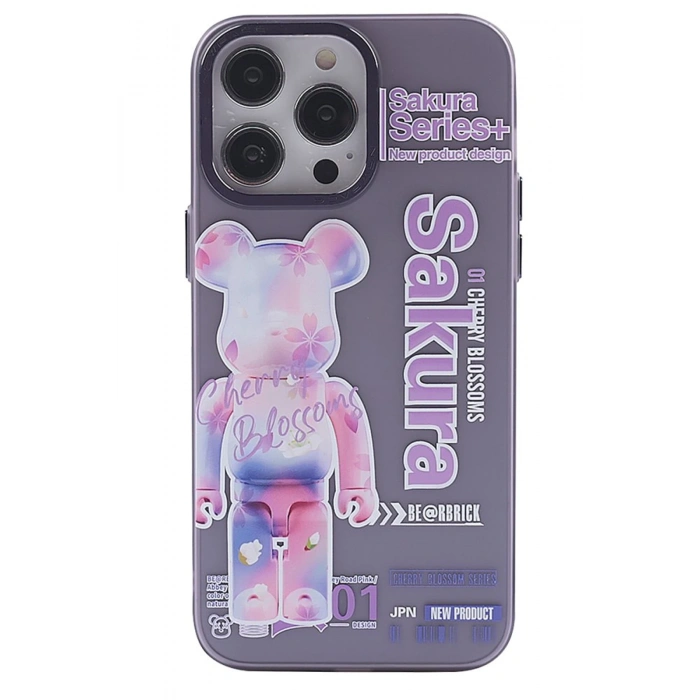 iPhone 14 Pro Max Kılıf Prada Desenli Kapak - Prada Mor - 1