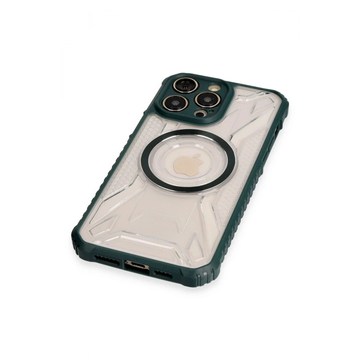 iPhone 14 Pro Max Kılıf Prag Magneticsafe Kapak - Koyu Yeşil