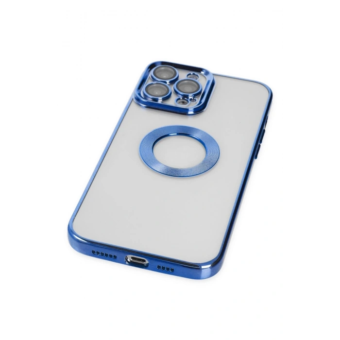 iPhone 14 Pro Max Kılıf Slot Silikon - Mavi