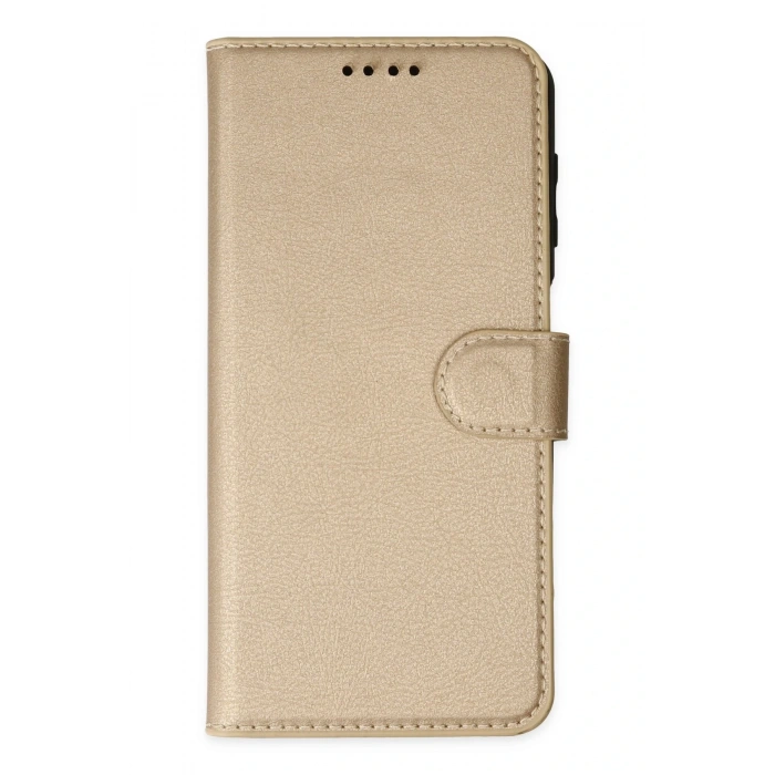 iPhone 14 Pro Max Kılıf Trend S Plus Kapaklı Kılıf - Gold