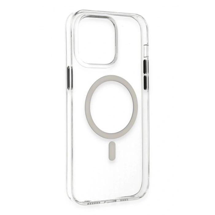 iPhone 14 Pro Max Kılıf Tron Şeffaf Magsafe Kapak - Şeffaf