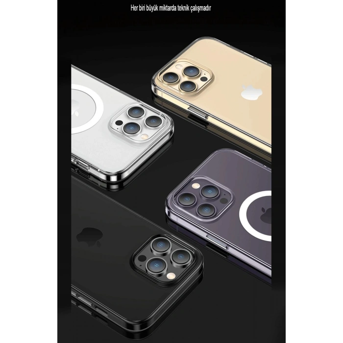 iPhone 14 Pro Max Kılıf Tron Şeffaf Magsafe Kapak - Şeffaf
