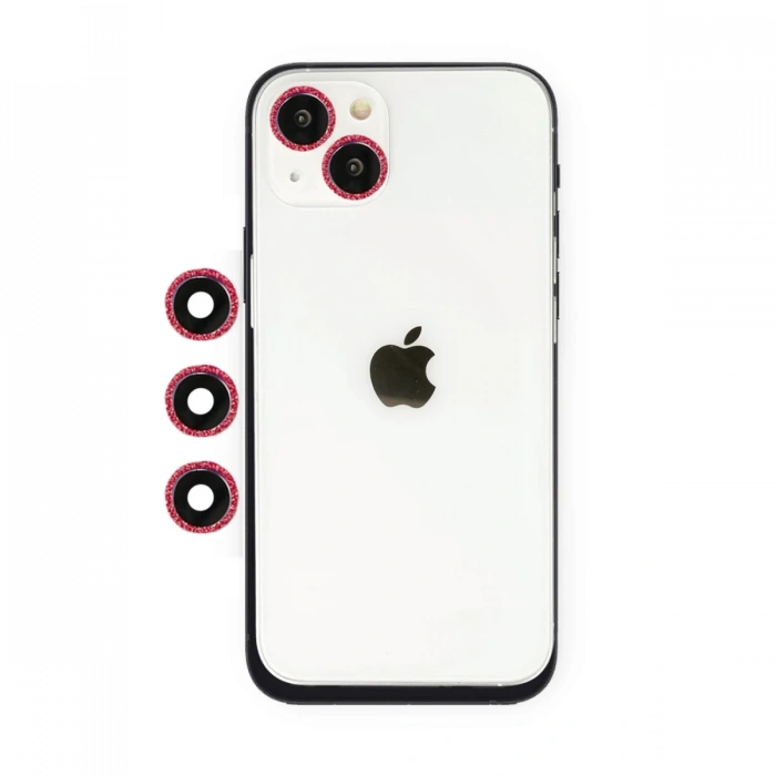 iPhone 14 Shine Kamera Lens - Kırmızı