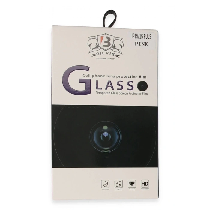 iPhone 15 Bilvis Titan Kamera Lens - Pembe